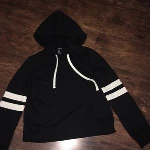 Forever 21 Black Varsity Hoodie